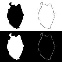Upper Takutu Upper Essequibo region map, administrative division of Guyana. Vector illustration.