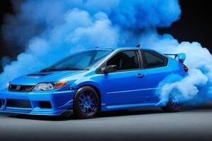 Sport car JDM Honda Civic Mugen RR. AI Generative Pro Photo