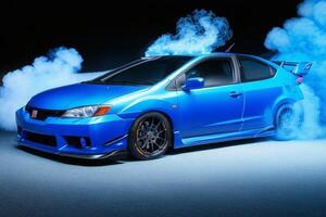 Sport car JDM Honda Civic Mugen RR. AI Generative Pro Photo