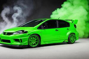 Sport car JDM Honda Civic Mugen RR. AI Generative Pro Photo