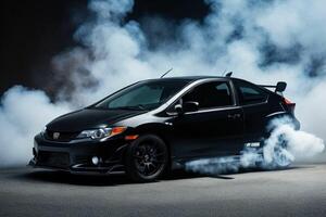 Sport car JDM Honda Civic Mugen RR. AI Generative Pro Photo