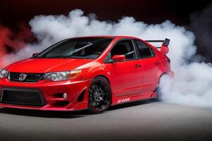 Sport car JDM Honda Civic Mugen RR. AI Generative Pro Photo