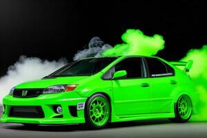 Sport car JDM Honda Civic Mugen RR. AI Generative Pro Photo