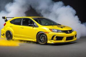 Sport car JDM Honda Civic Mugen RR. AI Generative Pro Photo