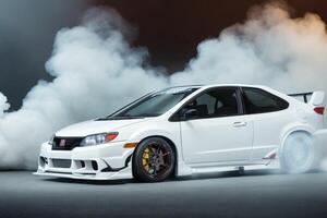 Sport car JDM Honda Civic Mugen RR. AI Generative Pro Photo