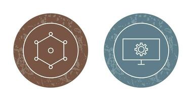 nodes and network setting  Icon vector