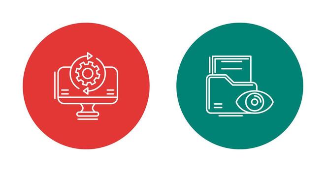 Synchronization and Data Visualization Icon vector
