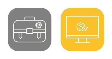 portfolio management and pay per click Icon vector