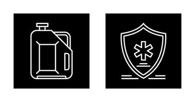 Jerrycan and Medical Symbol Icon vector