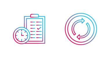Time Planing and Loop Icon vector