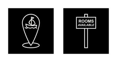 shipping location and room Icon vector