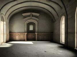 empty room in the church of san francisco photo