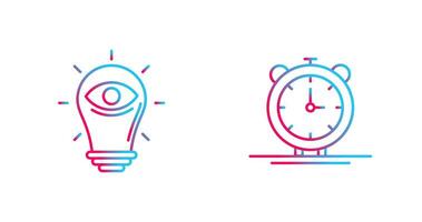 visionary and Alarm Bell Icon vector