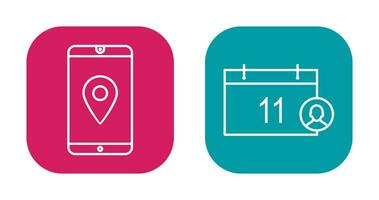 gps service and event management Icon vector
