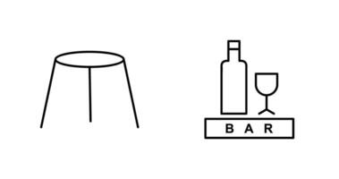 stool and bar sign Icon vector