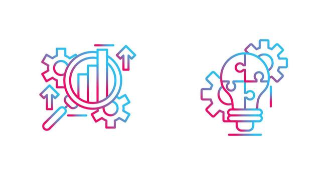 Analysis and Problem  Icon vector