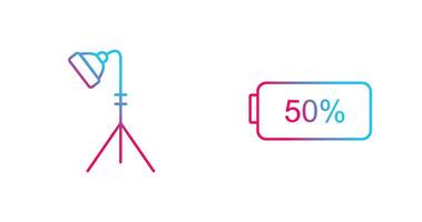 light stand and half battery Icon vector