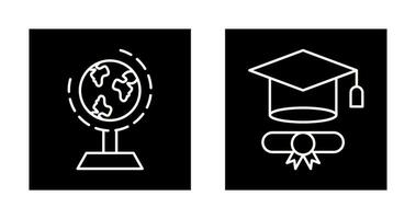 Geography and Graduation  Icon vector