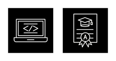 Coding and Report Card Icon vector