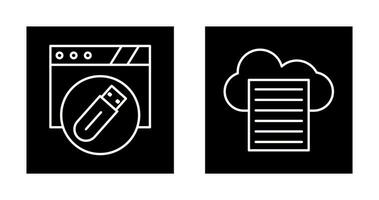 Sheet and Usb Flash Drive Icon vector