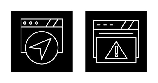 Navigation and Alert Icon vector