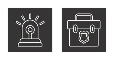 Siren and Suitcase Icon vector