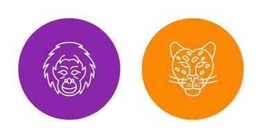 Orangutan and dangerous Icon vector