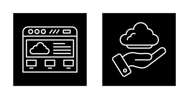 Cloud Comuting and Support Icon vector