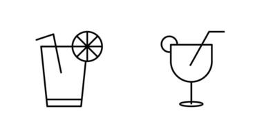 lemon juice and drinks Icon vector