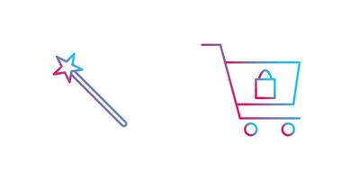 magic and shopping  Icon vector