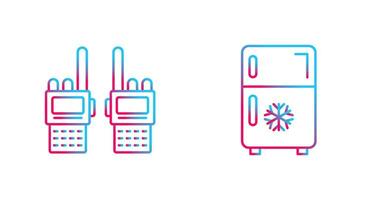 Walkie Talkie and Fridge Icon vector