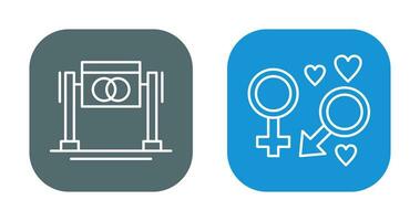 Wedding and Genders Icon vector