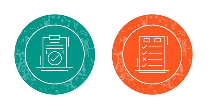 Today to Done Check List and Checkmark Icon vector