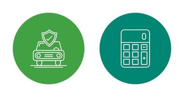 Car and Calculator Icon vector