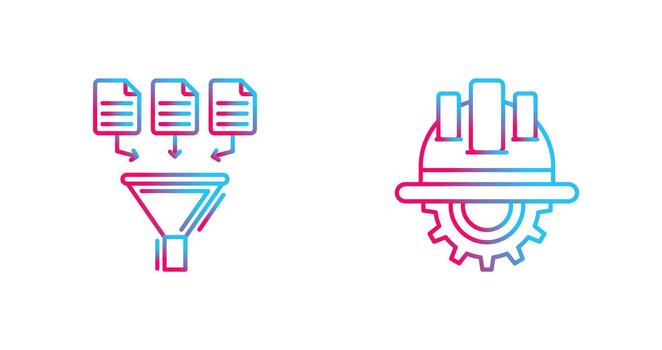 datos colección y Ingenieria icono vector