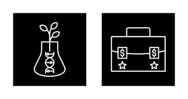 Biology and Briefcase Icon vector