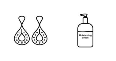 Earring and Lotion Icon vector