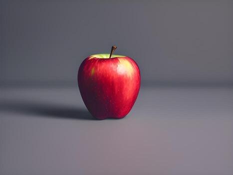 fresh red apples on a dark background. photo