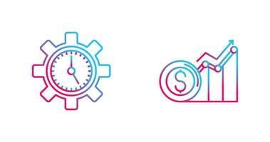 Time Management and Revenue Icon vector