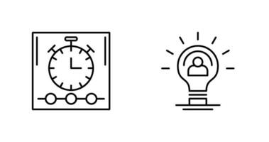 Time and Idea Icon vector