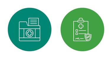 Folder and Health Protection Icon vector