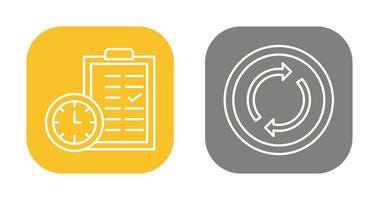 Time Planing and Loop Icon vector