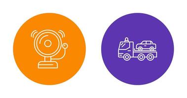 Fire Alarm and Tow Truck Icon vector