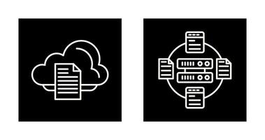 File and Server Icon vector