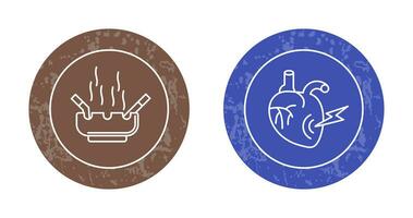 Heart Attack and hashtray Icon vector