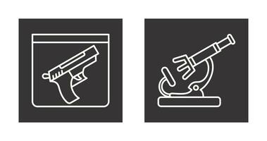 Evidence and Microscope Icon vector