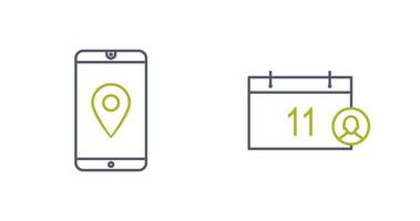 gps service and event management Icon vector