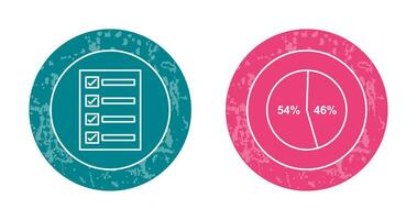 Filling Ballot Paper and diagram Icon vector