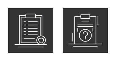 List Protection and Question Icon vector