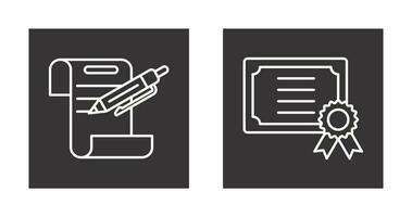 Contract and Certificate Icon vector